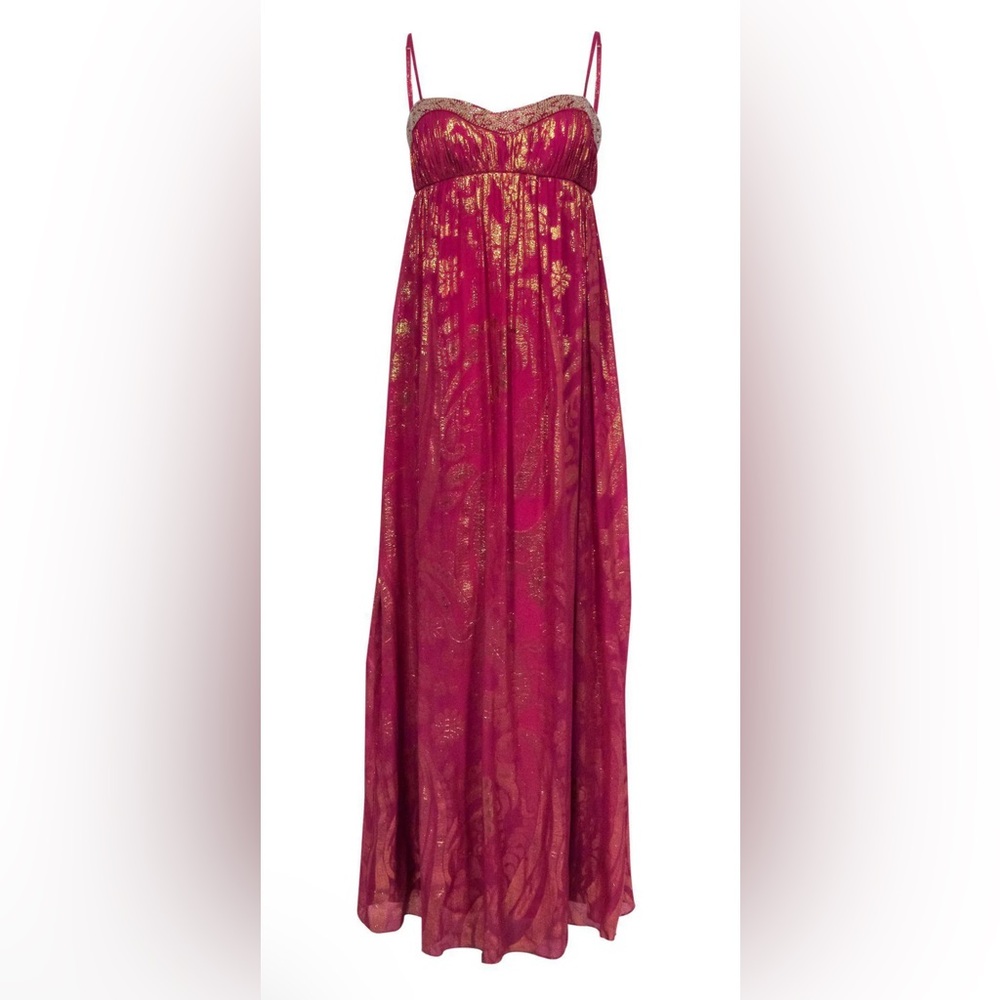 Aidan Mattox Neiman Marcus Pink & Gold Beaded Gown | Color: Gold/Pink